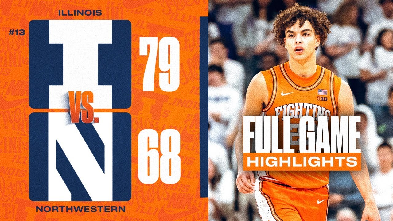 #13 Illinois at Northwestern | Full Game Highlights 1/14/26