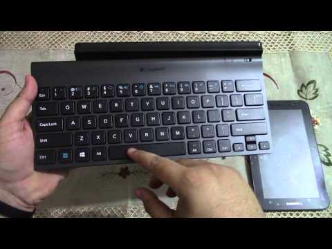 Logitech tablet keyboard for windows and android (Arabic review)