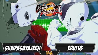 SuwpaSayajeen(Jiren/SSJ4 Gogeta/Cooler) Fights Ervi18(Kefla/GT Goku/Frieza)[DBFZ PS5]