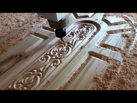 Most Amazing Smart Wooden Door Design by CNC Router Machine || Wood Working