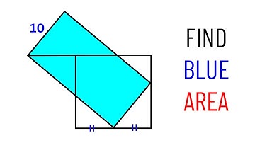 Find the blue shaded area | A Nice Geometry Problem | Given a rectangle in a square