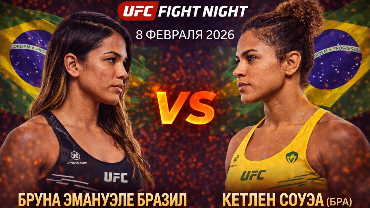 Прогноз на бой UFC FIGHT NIGHT Бруна Эмануэле VS Кетлен Соуза на 08 февраля 2026