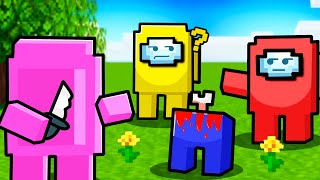 Jugamos AMONG US en MINECRAFT  ¿Quién ha matado al compa?