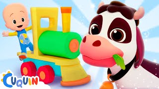 Big & Small Train | Cleo & Cuquin Educational Videos for Children