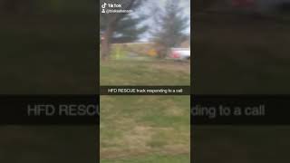 HENDERSON RESCUE TRUCK was responding to a call this afternoon