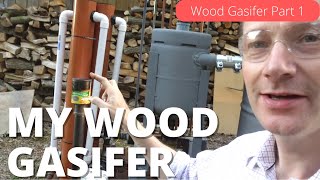 Making wood gas using my Wood Gasifier. Introducing my Imbert Gasifier Part 1