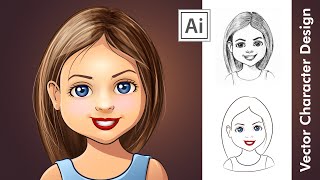 Character Design in Adobe Illustrator  Digital Vector Drawing