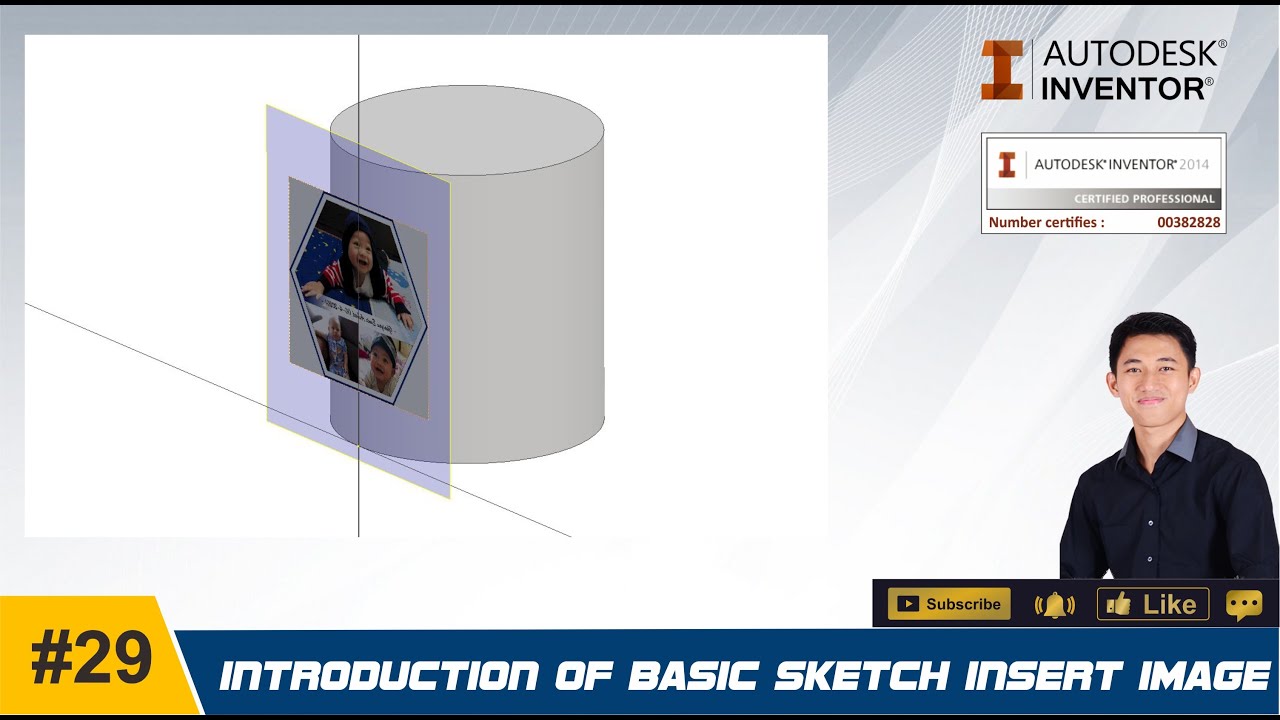 AUTODESK INVENTOR | #29 PENGENALAN DASAR SKETCH CARA INSERT IMAGE - YouTube