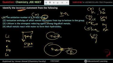 Identify the incorrect statement from the following(1) The oxidation number of K in KO2 is +4.(2) Io