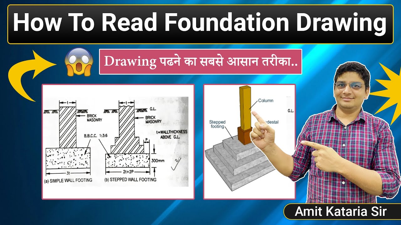 How to read Foundation details Drawing | Footing Drawing Reading ...