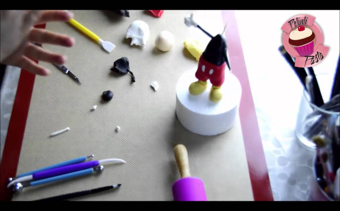 Şeker Hamurundan Mickey Mouse Figürü Yapımı - Pelinli Pasta - Mickey Mouse Figürü Nasıl Yapılır ?