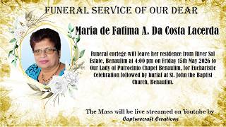 Live | Funeral of Maria Lacerda | 04.00 | 15-05-26 |Our Lady of Patrocinio Chapel Benaulim