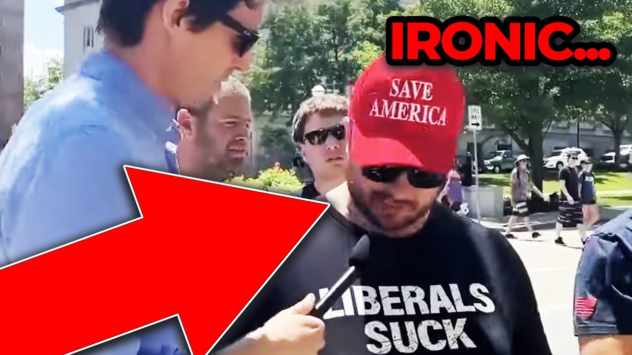MAGA Man Calls For "Less Name Calling" In The World's Most Ironic Shirt
