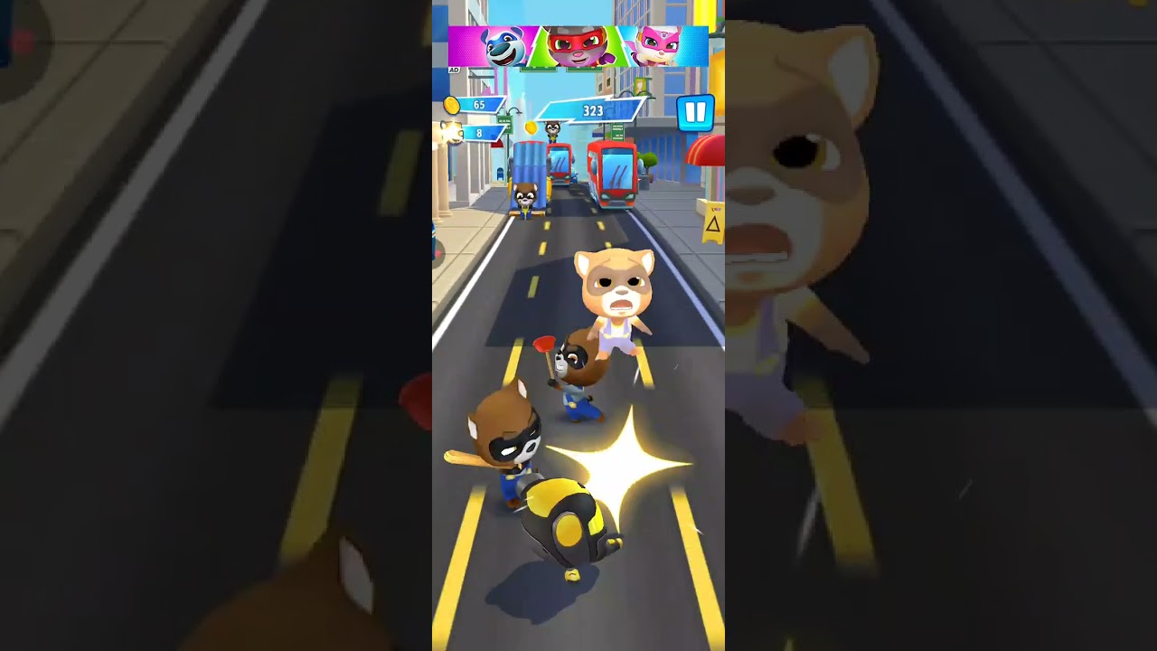 Talking Tom hero dash gameplay 