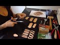 Making leather earrings by hand timelapse