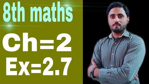 Ex= 2.7 | 8th maths |  | urdu hindi | ptbb | maths with Naseer Ilyas