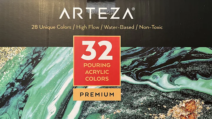 (471) ARTEZA Ready to Pour Paints- Spiral Pour Fluid Acrylic Paint Pouring