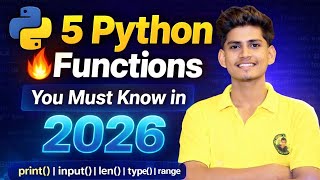 5 Python Functions You Must Know in 2026 | For Beginners 🔥 |