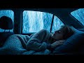 Heavy Rain Outside a Cozy Vehicle During Midnight for Calm Sleep Sounds