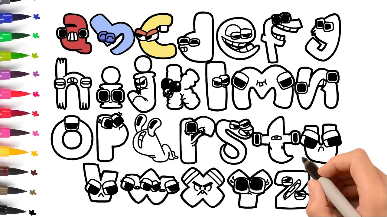 Learn Lowercase Alphabet Lore a-z | Small Letters Drawing Tutorial | Educational Drawing For Kids