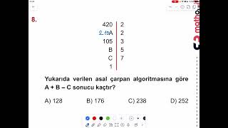 Bölme - Bölünebilme Soru 8 - 7Den 8E Soru Çözümleri Yaz Kampı
