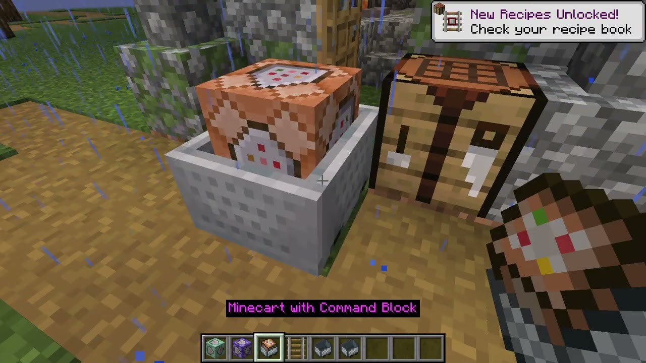 Craft command block in Minecraft JAVA, mod Forge