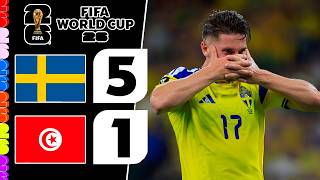Sweden vs Tunisia 5-1 Highlights | FIFA World Cup 2026