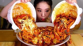 SUB 엽기떡볶이랑 불스떡볶이를 섞어 먹을래요 먹방 Mukbang
