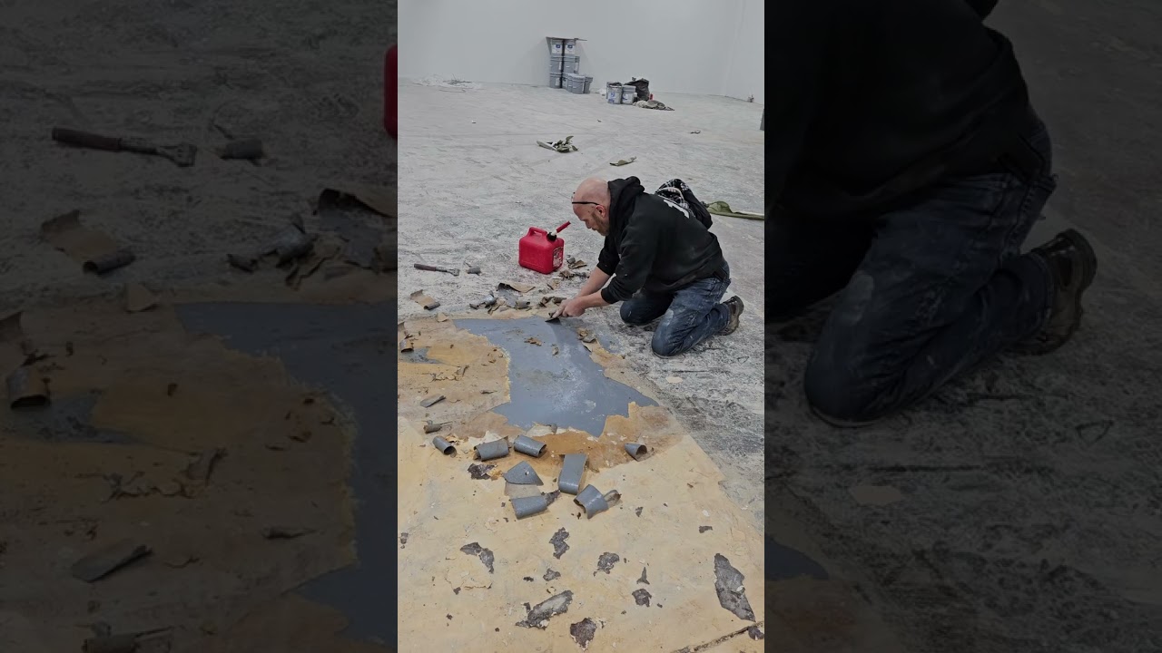 how to get linoleum off of concrete part 1 
