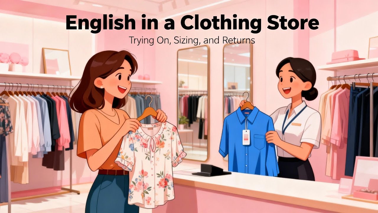 Шопинг на английском: что говорить в магазинах одежды | Размеры, примерочные и возврат
