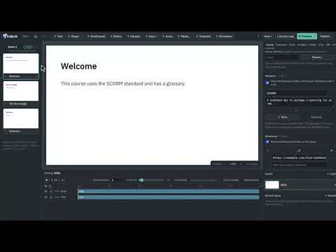 TABLYR Tutorial 17 · Course settings and the player