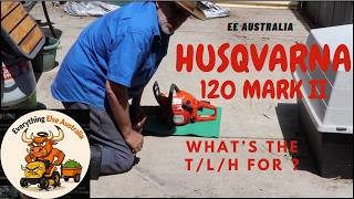 How to adjust the Carburetor or Idle on the Husqvarna 120 MARK II Chainsaw - Idle Adjustment T/L/H