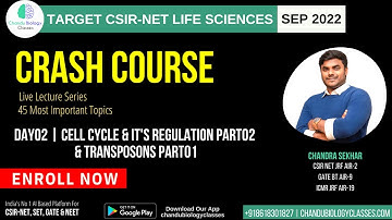 PART-01 TRANSPOSON | PArt-02 CELL CYCLE & IT