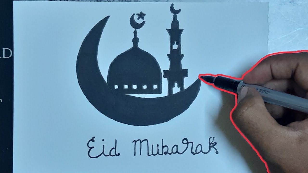 Eid Mubarak Doodle Cute, Bar Drawing, Eid Drawing, Doodle Drawing PNG  Transparent Clipart Image and PSD File for Free Download