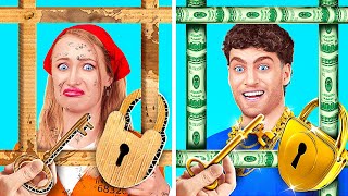 RICH VS BROKE IN JAIL 🔒Funny Adventures and Room Makeover with Art in Prison by 123 GO! by 123 GO! CHALLENGE 4,552 views 1 month ago 1 hour, 2 minutes