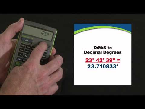 ConcreteCalc Pro D:M:S to Decimal Degrees How To