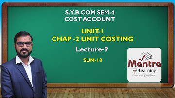 S Y B COM SEM-4 | COST ACCOUNTING-2 | UNIT COSTING LEC 9 | GUJARATI By Suresh Sir