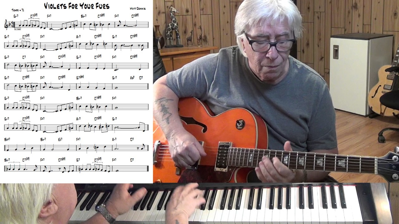 Violets For Your Furs Jazz guitar & piano cover ( Matt Dennis ) YouTube