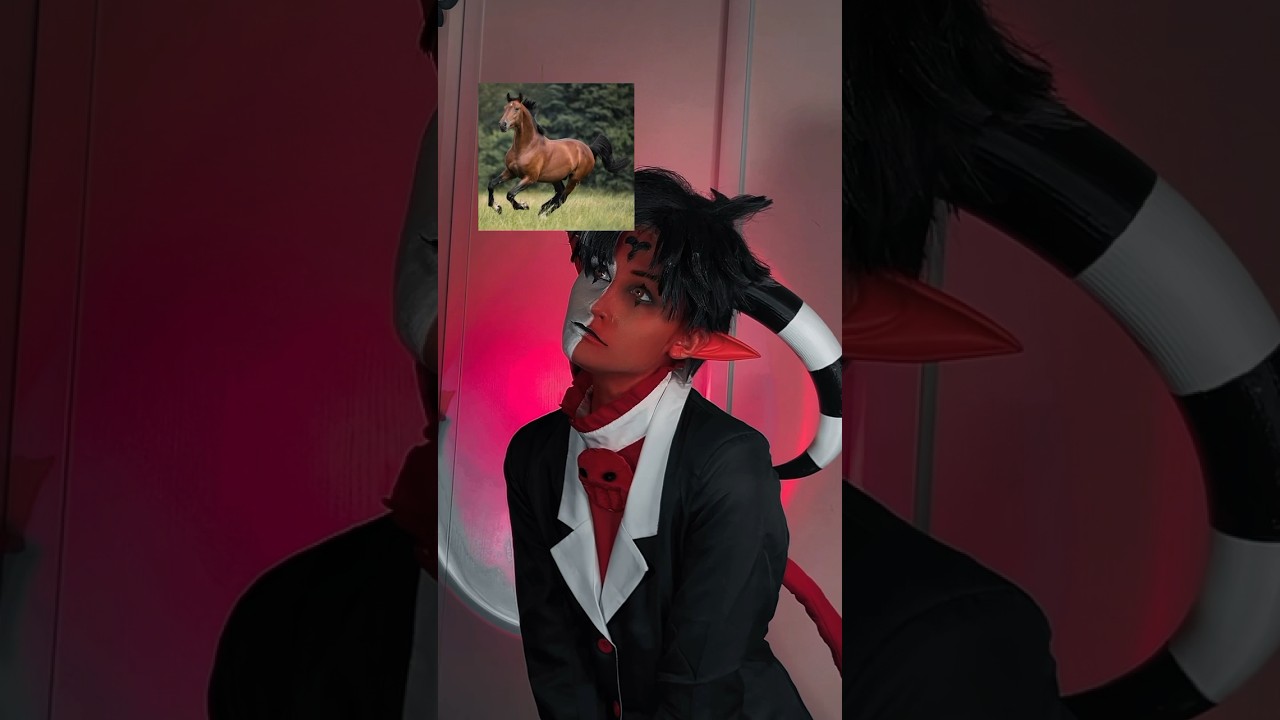 Blitzø love the horse 😆 #cosplay #helluvaboss