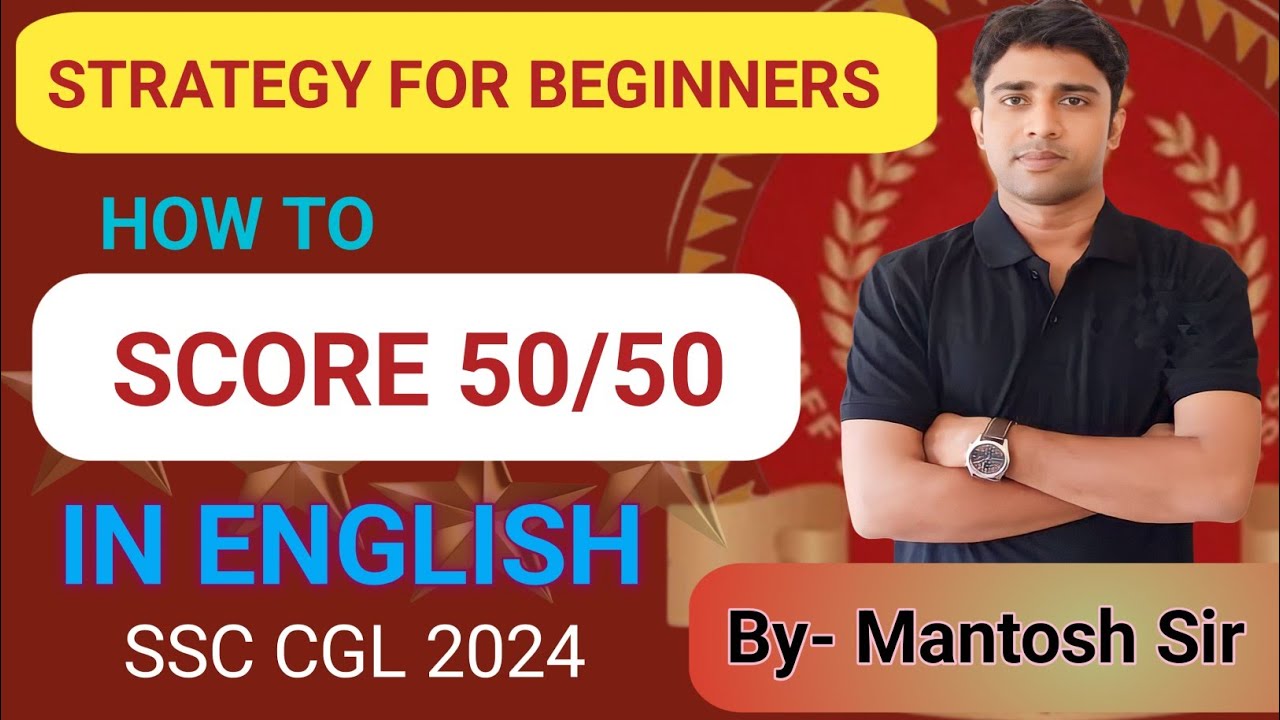 🔥English strategy for beginners|| How to score full marks || SSC CGL ...