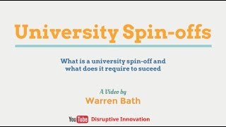 What Is A University Spin Offspin Out?