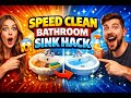 Speed Clean Bathroom Sink Hack #cleaninghacks #bathroomcleaning #sinkcleaning