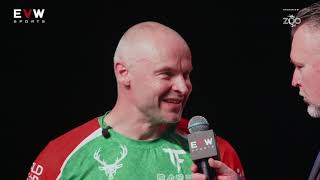 Janis Amolins post match interview at EVW27