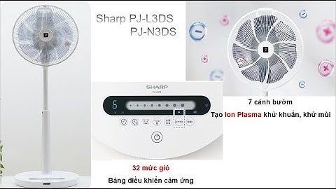 Quạt cây Sharp cánh bướm, 32 mức gió, khử khuẩn khử mùi bằng ion PJ-N3DS - 0912129365