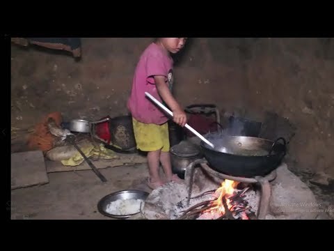 Searching food by very small kids ll Making alcohol  by using traditional technology
