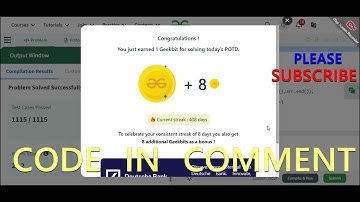 GFG POTD 08/10/2024 IN C++ MOST IMPORTANT INFORMATION | CODE IN COMMENT #geeksforgeeks #gfg #potd
