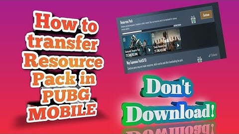 How to copy Resource Pack in PUBG MOBILE.