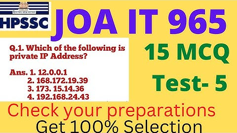 🛑👉 JOA-IT 965 Important Computer MCQ Test/ MS Excel, Powerpoint/ MCQ computer Questions