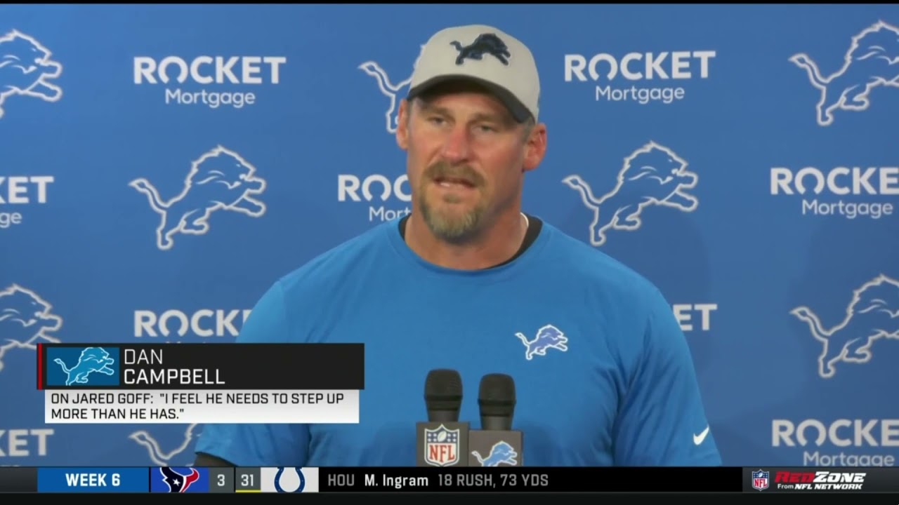 Dan Campbell admits Lions 'probably needed' blowout loss vs ...