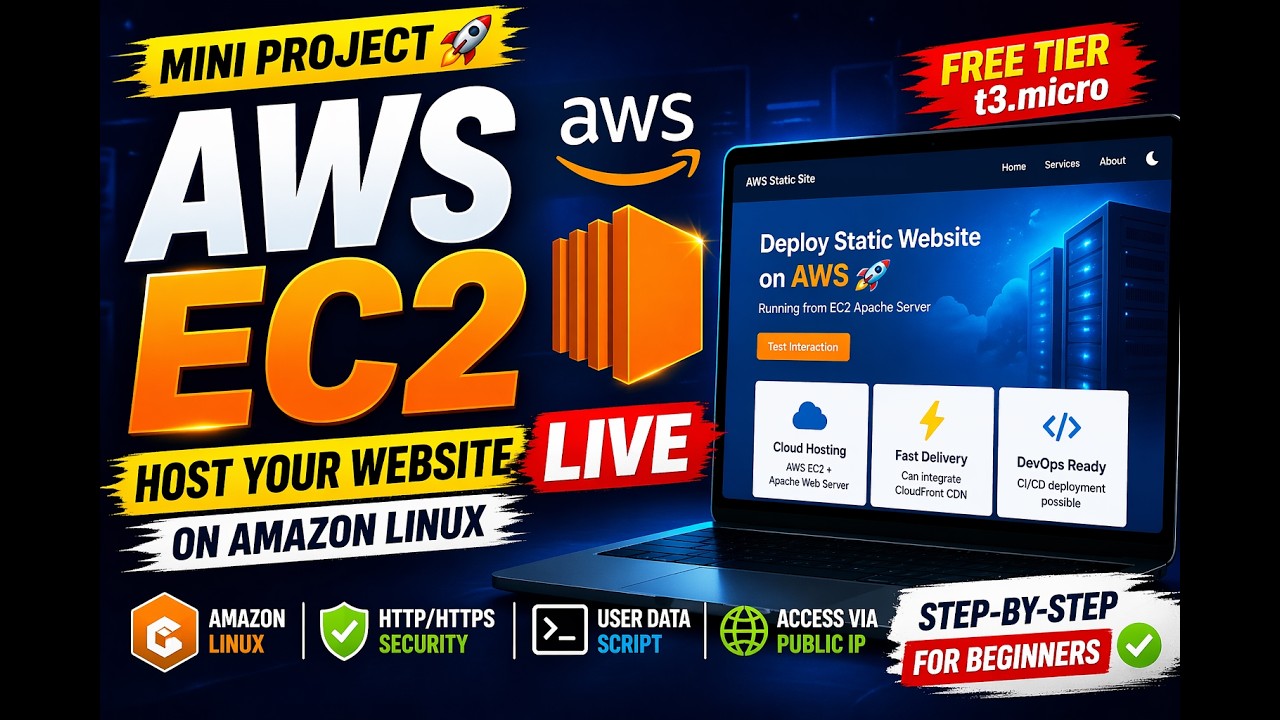 Host Your First Website LIVE in 10 Minutes | AWS EC2 Mini Project 🚀 ...